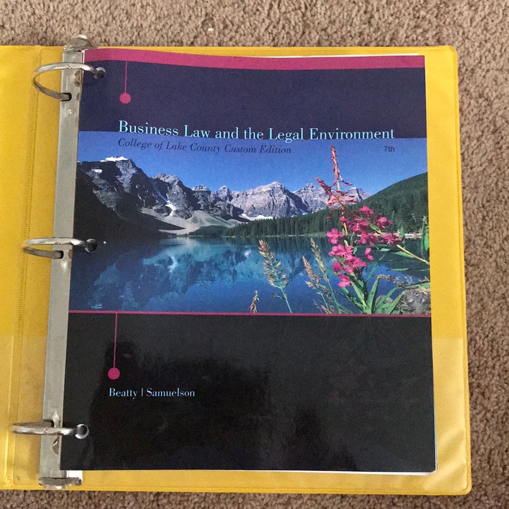 Business Ethics College Textbook in Binder
